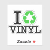 Sticker Je recycle le vinyle (Feuille)