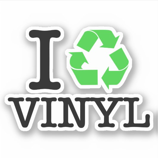 Sticker Je recycle le vinyle (Devant)