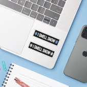 Sticker Je Sens La Neige (Ordinateur portable avec iPhone)