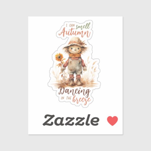 Sticker Je Sens L'Automne - Brute Rustique & Tournesol (Feuille)