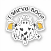 Sticker Je sers des Boos ! Barman effrayant (Recto)