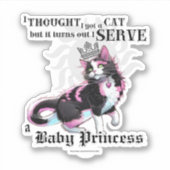 Sticker Je sert une Princesse Bébé (Devant)