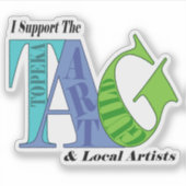 Sticker Je soutiens la Topeka Art Guild (Devant)
