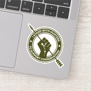 Sticker Je soutiens les chasseurs et les chasseurs