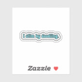 Sticker Je stimule en gribouillant la neurodiversité bleue (Feuille)