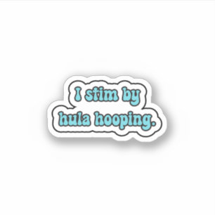 Sticker Je stimule par hula hooping blue neurodiversity