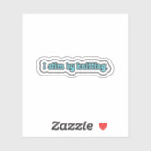 Sticker Je stimule par tricot la neurodiversité bleue (Feuille)