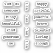 Sticker Je suis Affirmation Motivationnelle (Devant)