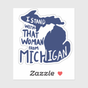 Sticker Je suis avec cette femme du Michigan