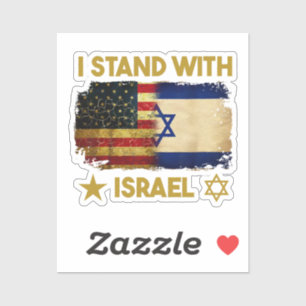 Sticker Je suis avec Israël T-shirt Je suis avec Israël Am