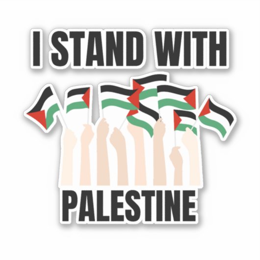 STICKER JE SUIS AVEC LA PALESTINE (Devant)