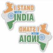 Sticker Je suis avec l'Inde II (Devant)