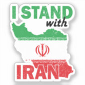 Sticker Je suis avec l'iran (Recto)