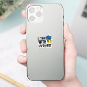 Sticker Je Suis Avec L'Ukraine | Solidarité | Pavillon Ukr (Téléphone)