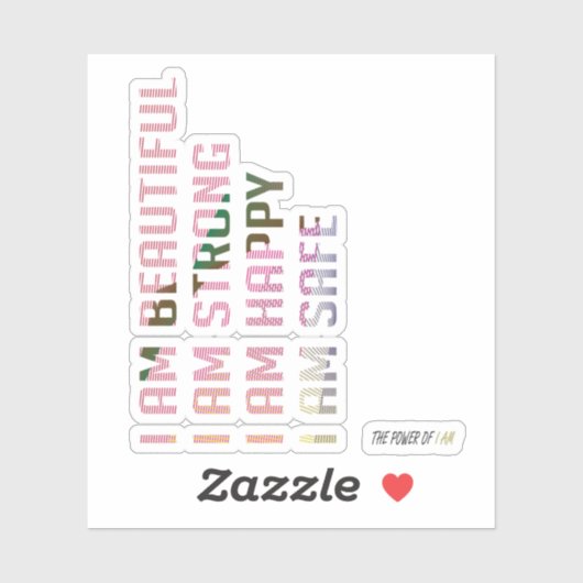 STICKER JE SUIS BEAU (Feuille)