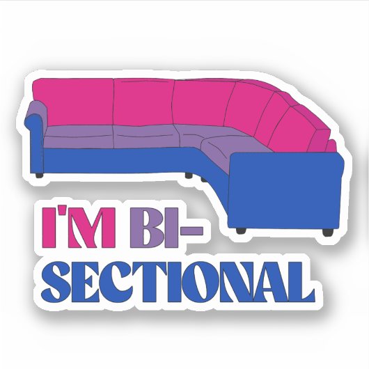 Sticker Je suis bisectionnel (Devant)