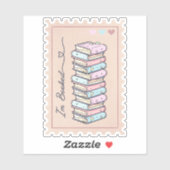 Sticker Je suis Booked beau style timbre (Feuille)