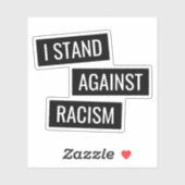 Sticker Je suis contre le racisme (Feuille)