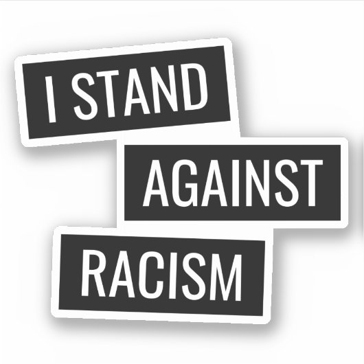 Sticker Je suis contre le racisme (Devant)