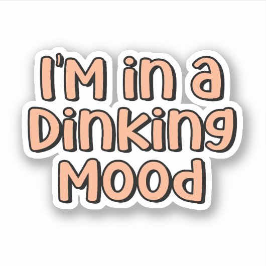 Sticker Je suis dans une ambiance Dinking Orange Picklebal (Devant)