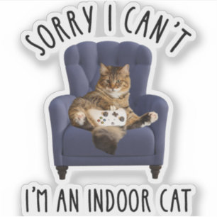 Sticker Je suis désolé de ne pas pouvoir - Je suis un chat
