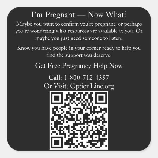 Sticker : Je suis Enceinte - Et maintenant ? (Devant)