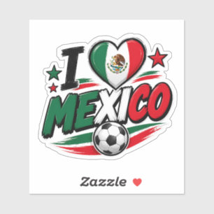 Sticker Je suis fan de football mexicain Fierté mexicain