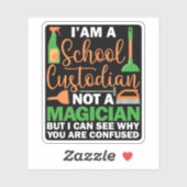 Sticker Je suis gardien d'école et non gardien de magie (Feuille)