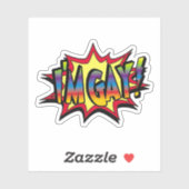 Sticker Je suis Gay Burst (Feuille)