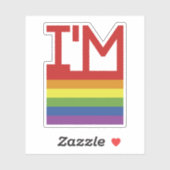 Sticker Je suis Gay | drapeau arc-en-ciel (Feuille)