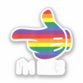 Sticker Je suis Hers Rainbow Lesbian Couple Funny LGBT Pri (Recto)