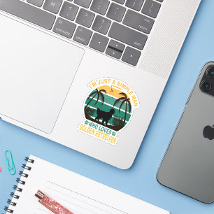 Sticker Je suis juste un homme qui aime Golden Retriever