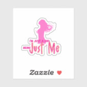 Sticker je suis juste une fille (Feuille)