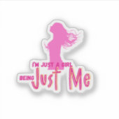 Sticker je suis juste une fille (Devant)