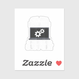 Sticker Je suis l'ordinateur drôle de soutien technique no