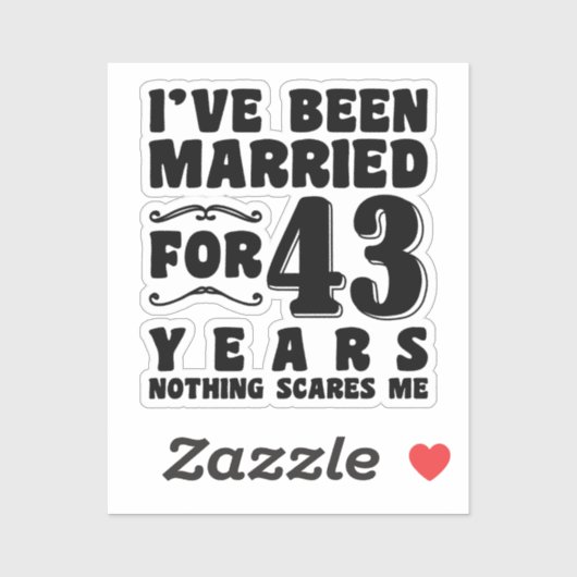 Sticker Je Suis Marié Depuis 43 Ans Avec Un Couple (Feuille)