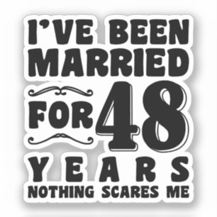 Sticker Je suis marié depuis 48 ans Mariage Romantique