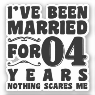 Sticker Je suis marié depuis 4 ans Mariage drôle entre ami