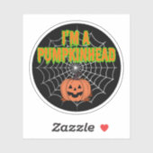 Sticker Je suis Pumpkinhead avec Spiderweb (Feuille)