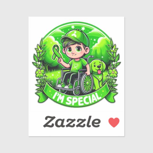Sticker 🌟 Je suis spécial - Conception de sensibilisation (Feuille)