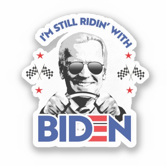 Sticker Je suis toujours avec Biden (Recto)