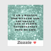 Sticker Je suis un aimant pour l'auto-collant d'affirmatio (Feuille)