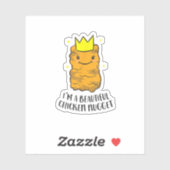 Sticker Je suis Un Beau Poulet Nugget Drôle Poulet Nugge (Feuille)