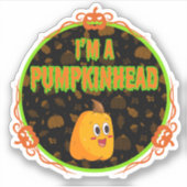 Sticker Je suis un cercle à tête de pompe avec design fant (Devant)