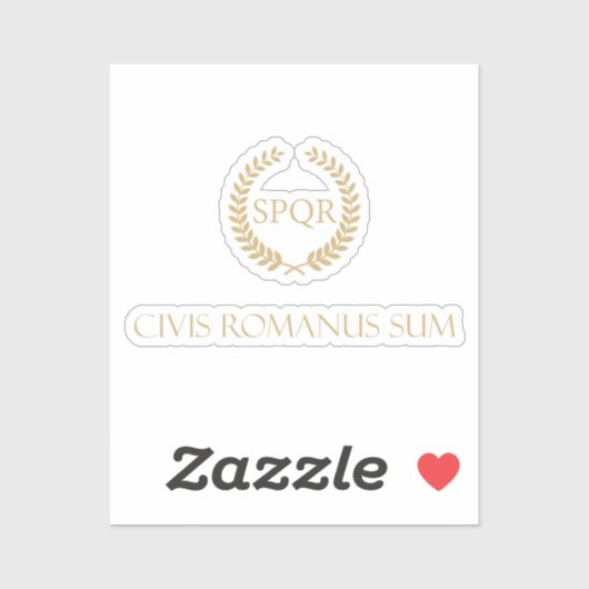Sticker Je suis un citoyen romain - Civis Romanus Sum (Feuille)