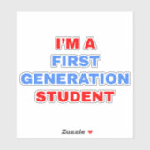 Sticker Je suis un étudiant de première génération (Feuille)