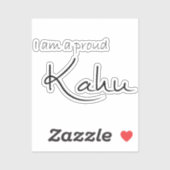 Sticker Je suis un fier Kahu (parent animal de compagnie)  (Feuille)