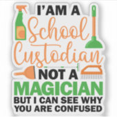 Sticker Je suis un Gardien Cool de l'école Sarcastique dir (Devant)