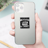 Sticker Je suis un multitâche que je peux écouter ignorer (Téléphone)