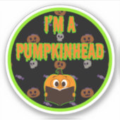 Sticker Je suis un Pumpkinhead 5 (Devant)